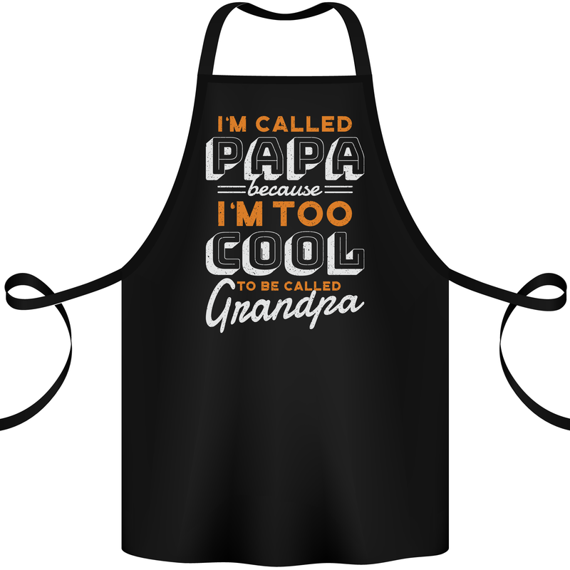 Grandparents Day I'm Called Papa Cotton Apron 100% Organic Black