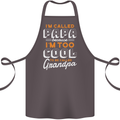 Grandparents Day I'm Called Papa Cotton Apron 100% Organic Dark Grey