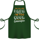 Grandparents Day I'm Called Papa Cotton Apron 100% Organic Forest Green