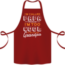 Grandparents Day I'm Called Papa Cotton Apron 100% Organic Maroon