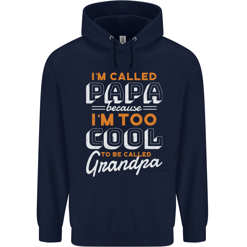 Grandparents Day I'm Called Papa Mens 80% Cotton Hoodie Navy Blue