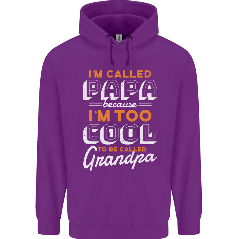 Grandparents Day I'm Called Papa Mens 80% Cotton Hoodie Purple