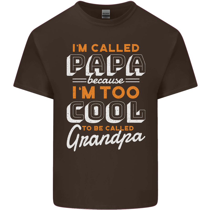 Grandparents Day I'm Called Papa Mens Cotton T-Shirt Tee Top Dark Chocolate