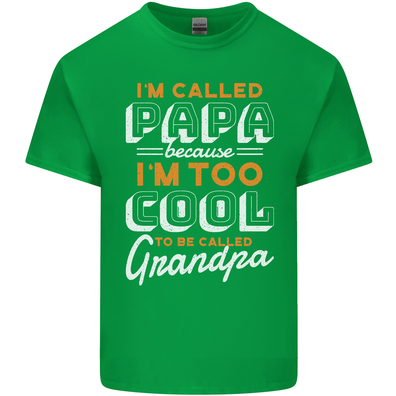 Grandparents Day I'm Called Papa Mens Cotton T-Shirt Tee Top Irish Green