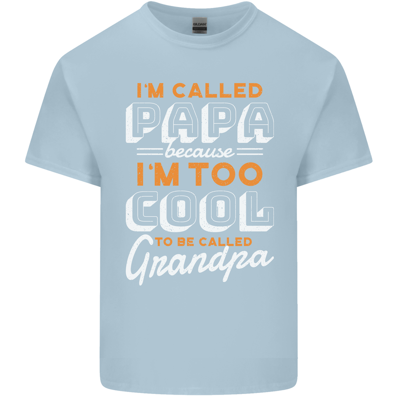 Grandparents Day I'm Called Papa Mens Cotton T-Shirt Tee Top Light Blue