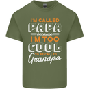 Grandparents Day I'm Called Papa Mens Cotton T-Shirt Tee Top Military Green