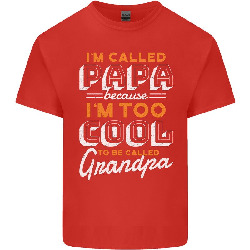 Grandparents Day I'm Called Papa Mens Cotton T-Shirt Tee Top Red
