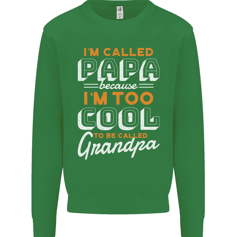 Grandparents Day I'm Called Papa Mens Sweatshirt Jumper Irish Green