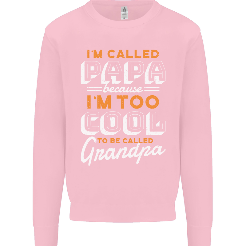 Grandparents Day I'm Called Papa Mens Sweatshirt Jumper Light Pink
