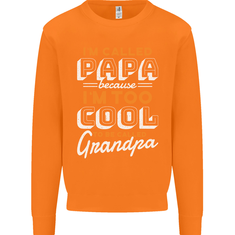 Grandparents Day I'm Called Papa Mens Sweatshirt Jumper Orange