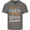 Grandparents Day I'm Called Papa Mens V-Neck Cotton T-Shirt Charcoal