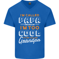 Grandparents Day I'm Called Papa Mens V-Neck Cotton T-Shirt Royal Blue