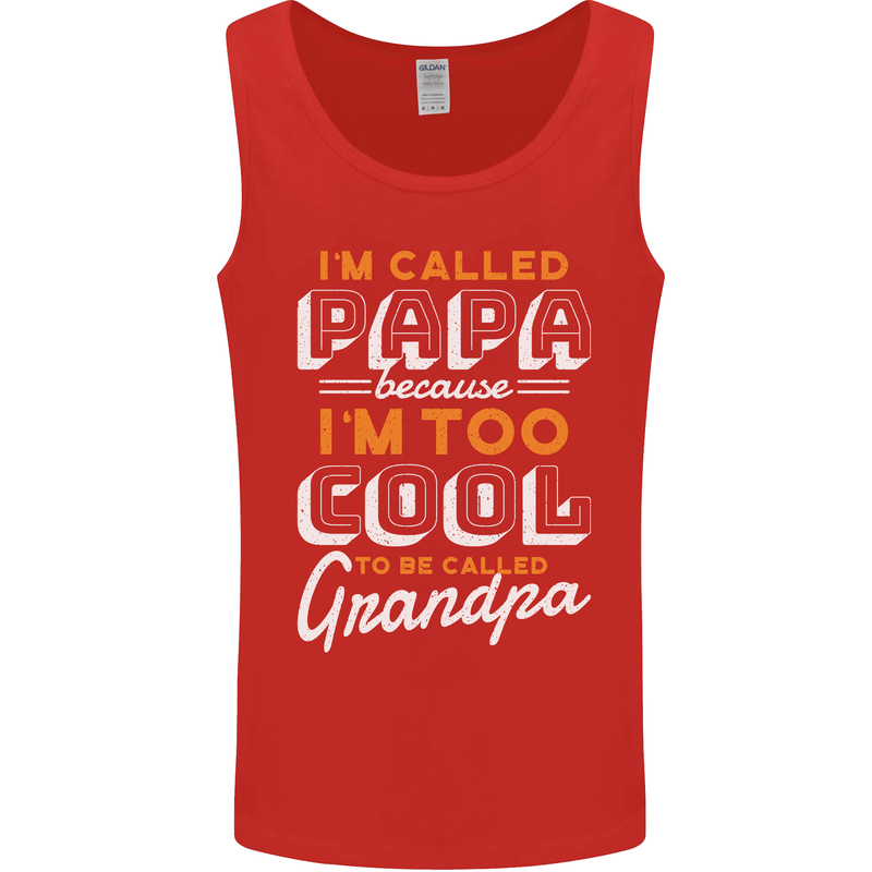 Grandparents Day I'm Called Papa Mens Vest Tank Top Red