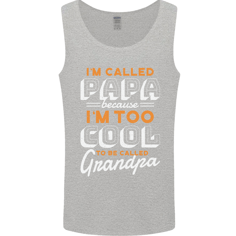 Grandparents Day I'm Called Papa Mens Vest Tank Top Sports Grey