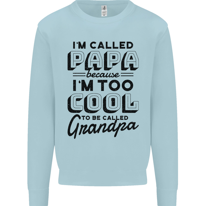 Grandparents Day Im Called Papa Kids Sweatshirt Jumper Light Blue
