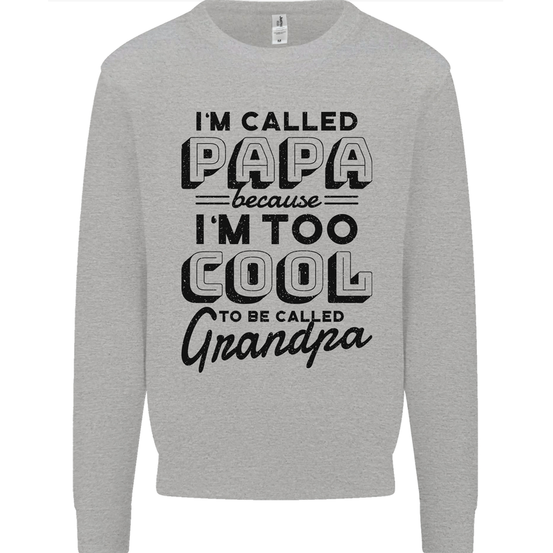 Grandparents Day Im Called Papa Kids Sweatshirt Jumper Sports Grey