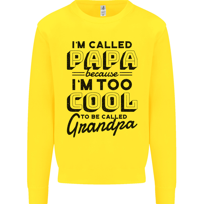 Grandparents Day Im Called Papa Kids Sweatshirt Jumper Yellow