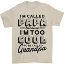 Grandparents Day Im Called Papa Mens T-Shirt 100% Cotton Sand
