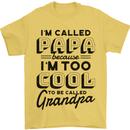 Grandparents Day Im Called Papa Mens T-Shirt 100% Cotton Yellow