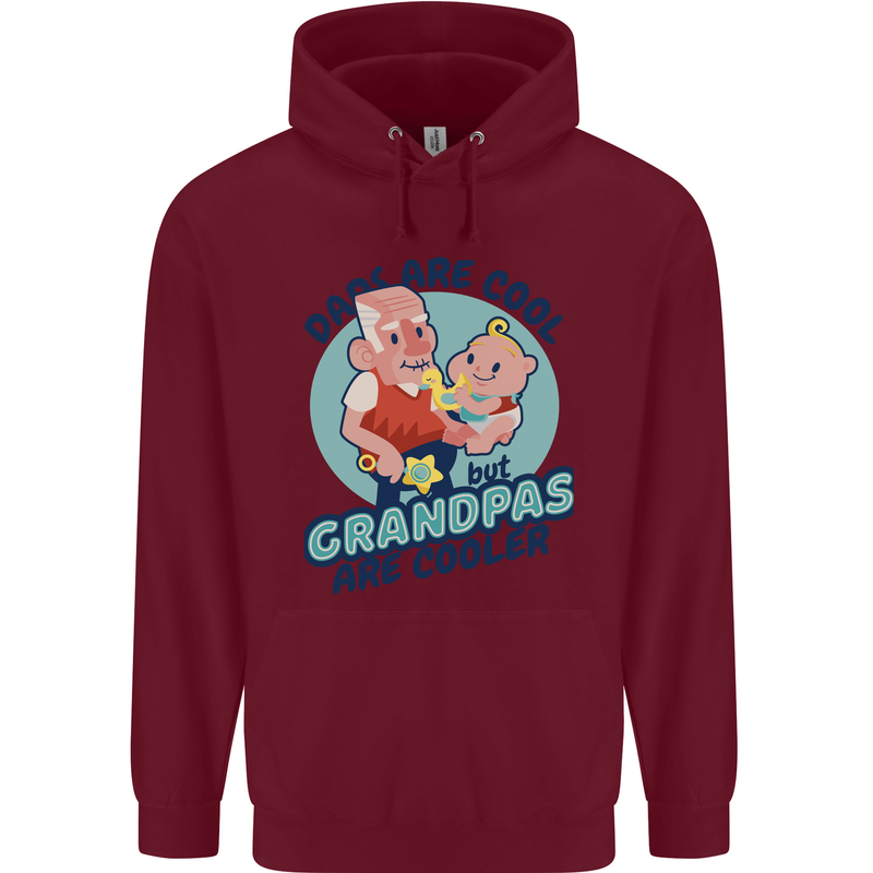 Grandpas are Cooler Grandparents Day Childrens Kids Hoodie Maroon