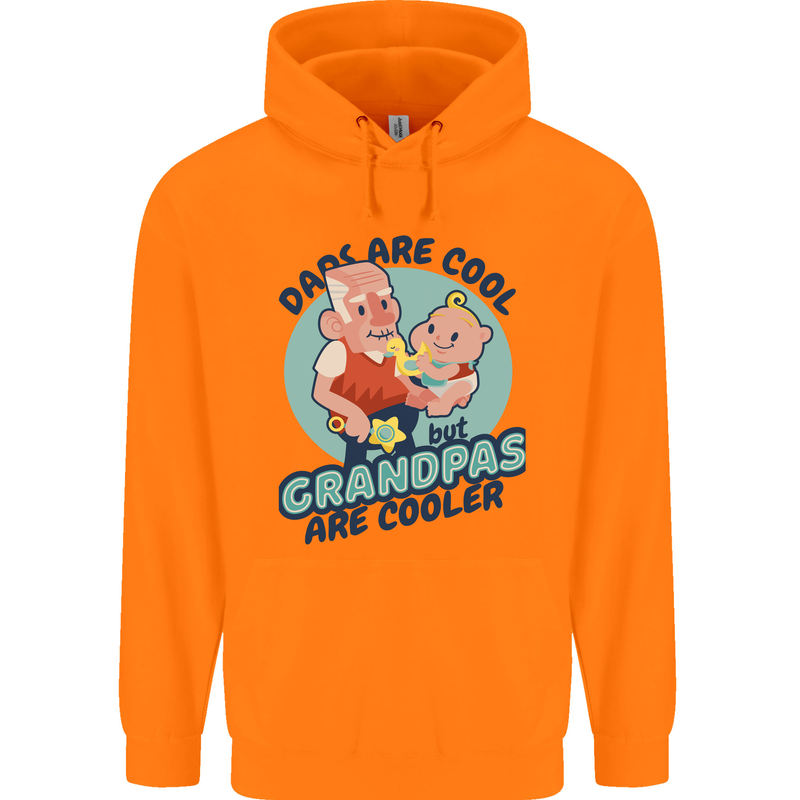 Grandpas are Cooler Grandparents Day Childrens Kids Hoodie Orange