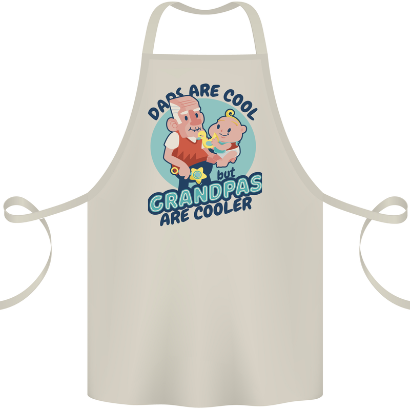 Grandpas are Cooler Grandparents Day Cotton Apron 100% Organic Natural
