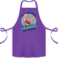 Grandpas are Cooler Grandparents Day Cotton Apron 100% Organic Purple