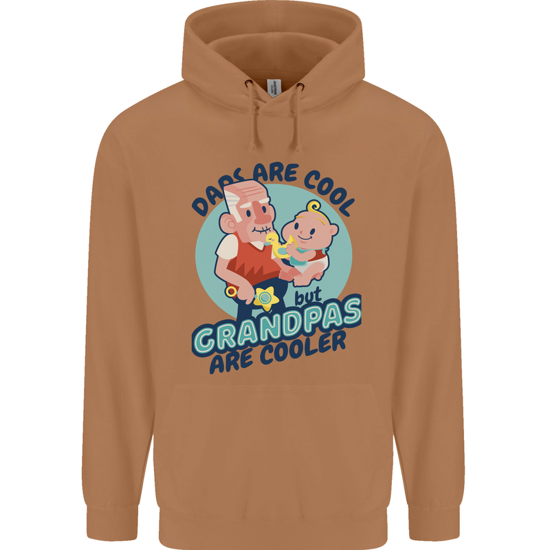 Grandpas are Cooler Grandparents Day Mens 80% Cotton Hoodie Caramel Latte