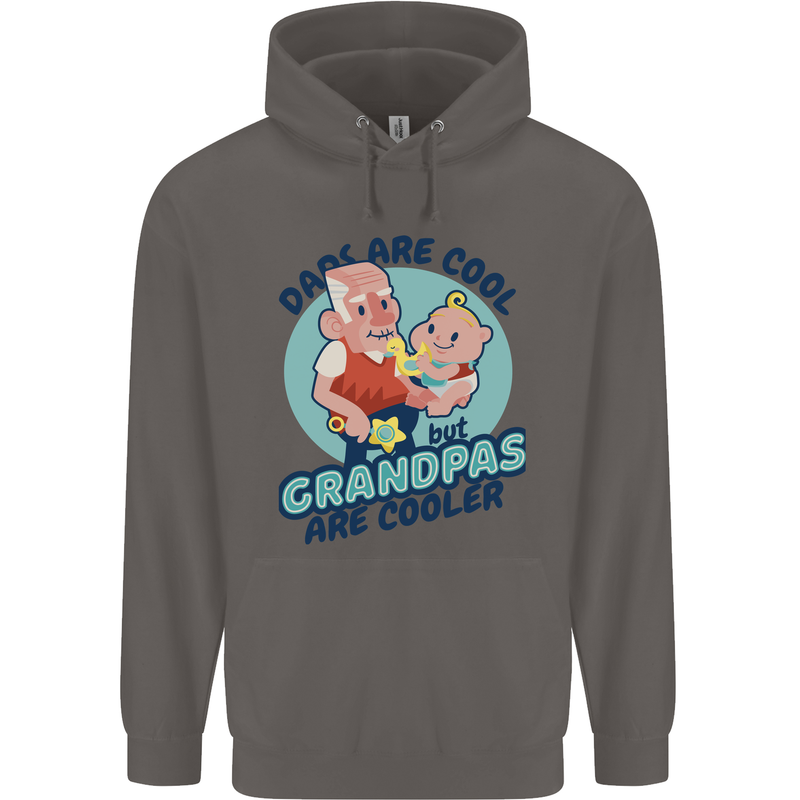 Grandpas are Cooler Grandparents Day Mens 80% Cotton Hoodie Charcoal