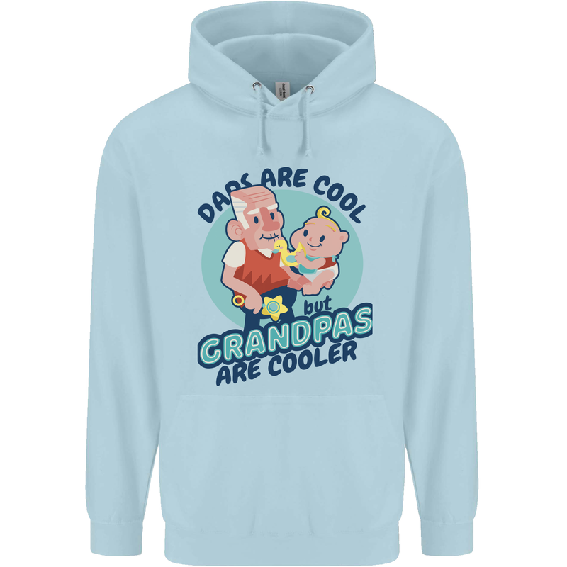 Grandpas are Cooler Grandparents Day Mens 80% Cotton Hoodie Light Blue