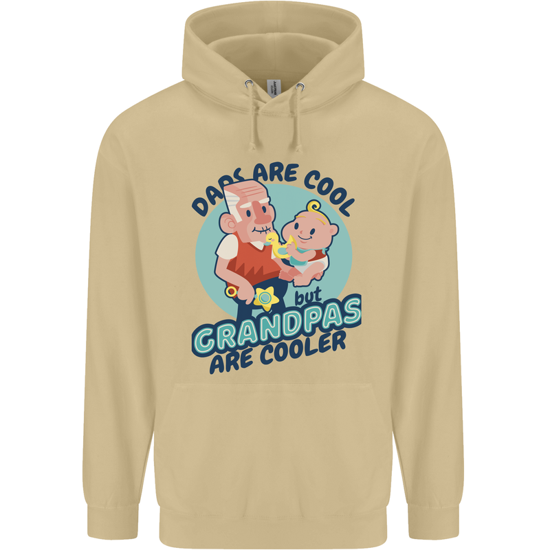 Grandpas are Cooler Grandparents Day Mens 80% Cotton Hoodie Sand
