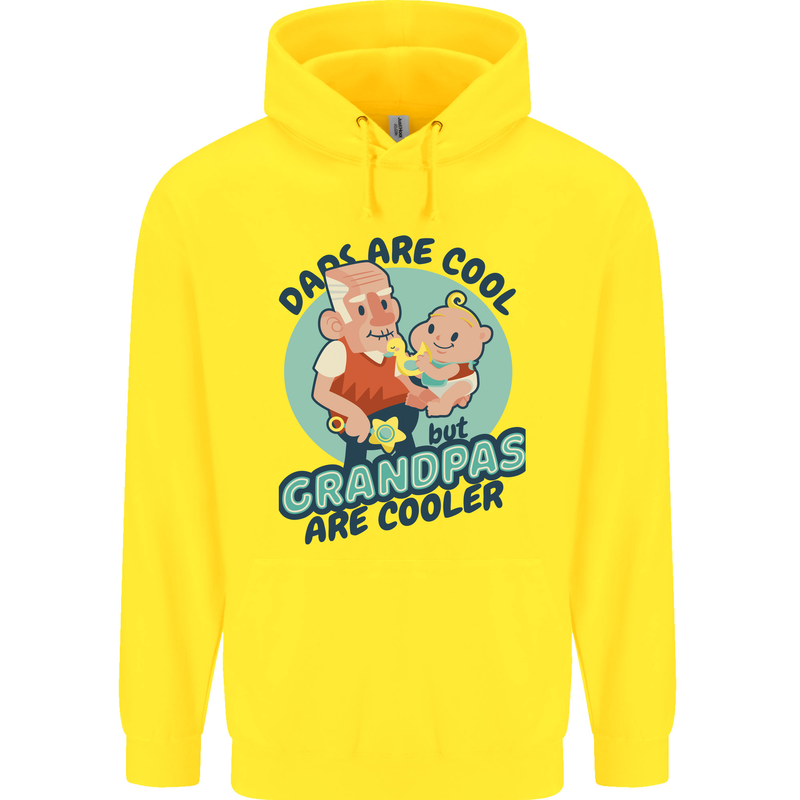 Grandpas are Cooler Grandparents Day Mens 80% Cotton Hoodie Yellow