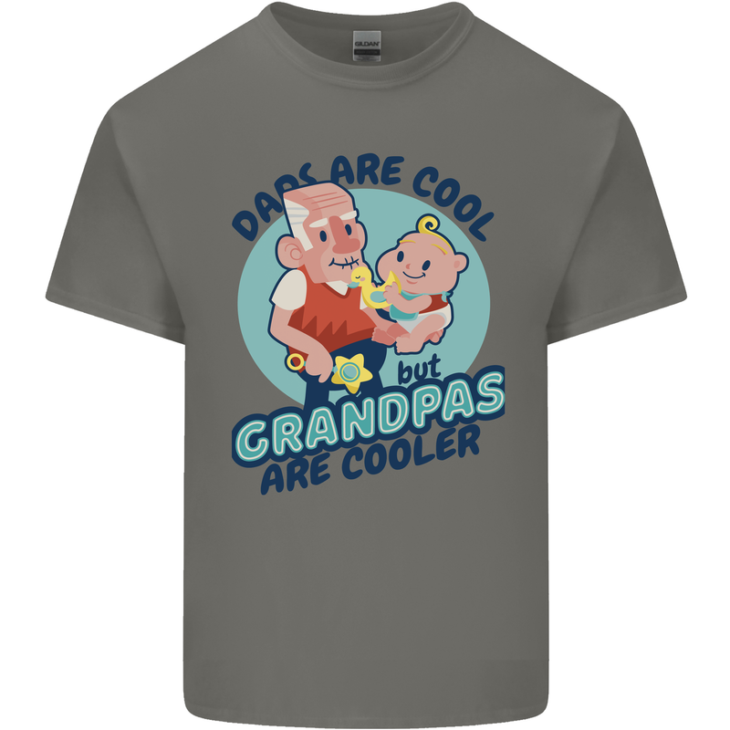 Grandpas are Cooler Grandparents Day Mens Cotton T-Shirt Tee Top Charcoal