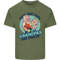 Grandpas are Cooler Grandparents Day Mens Cotton T-Shirt Tee Top Military Green