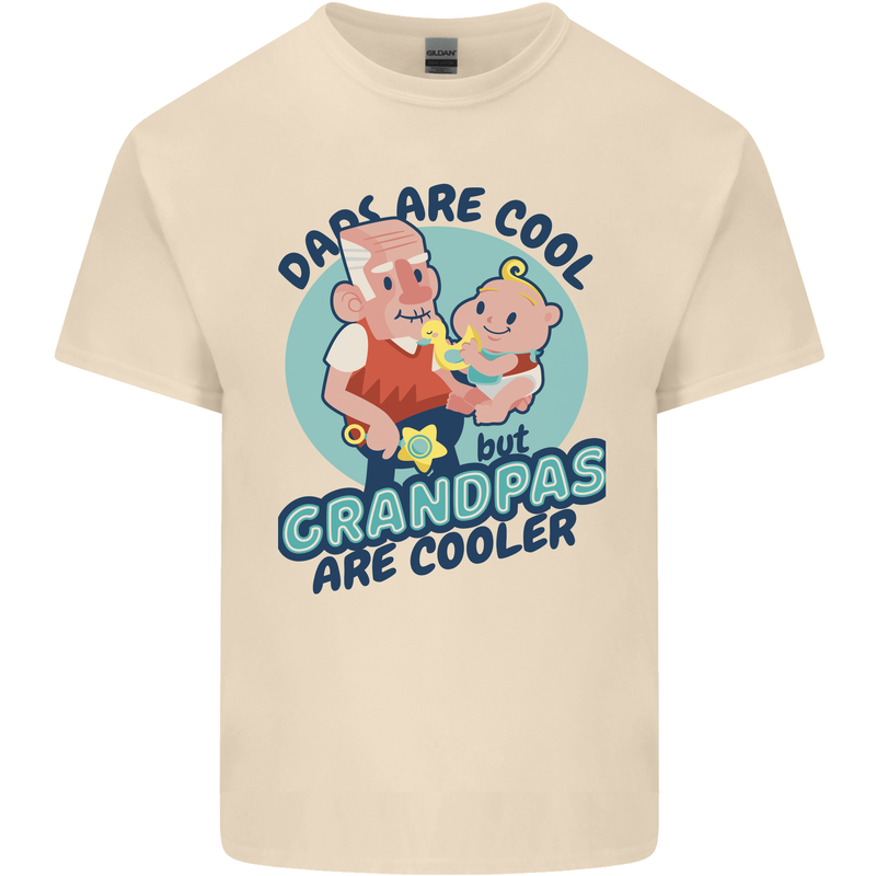 Grandpas are Cooler Grandparents Day Mens Cotton T-Shirt Tee Top Natural