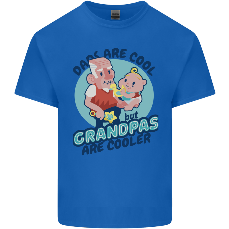 Grandpas are Cooler Grandparents Day Mens Cotton T-Shirt Tee Top Royal Blue