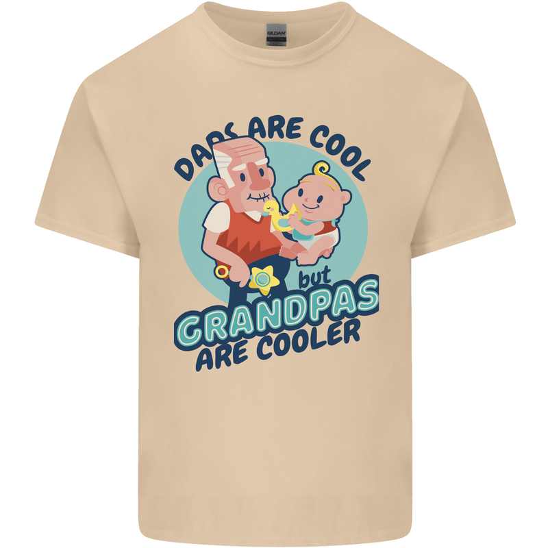 Grandpas are Cooler Grandparents Day Mens Cotton T-Shirt Tee Top Sand