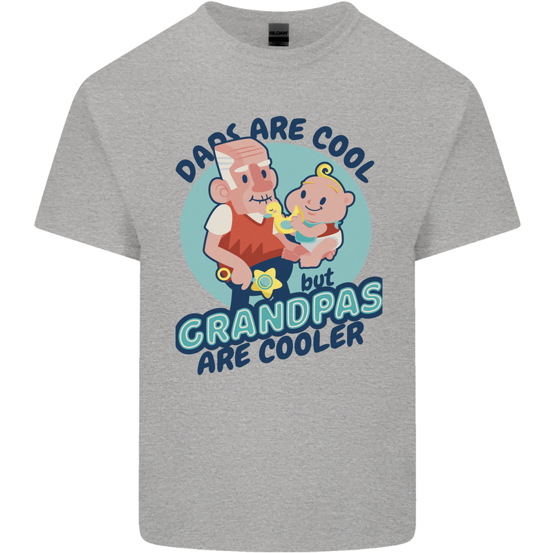 Grandpas are Cooler Grandparents Day Mens Cotton T-Shirt Tee Top Sports Grey