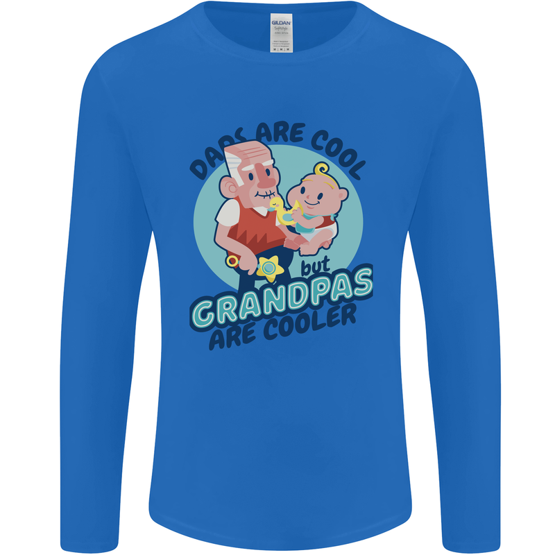 Grandpas are Cooler Grandparents Day Mens Long Sleeve T-Shirt Royal Blue