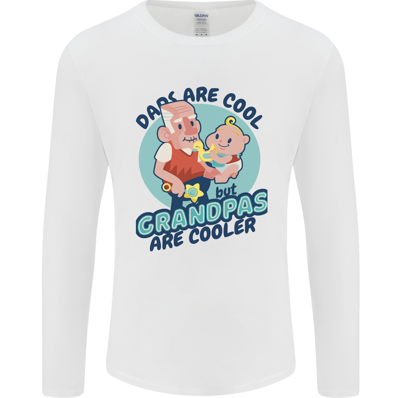 Grandpas are Cooler Grandparents Day Mens Long Sleeve T-Shirt White