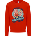Grandpas are Cooler Grandparents Day Mens Sweatshirt Jumper Bright Red