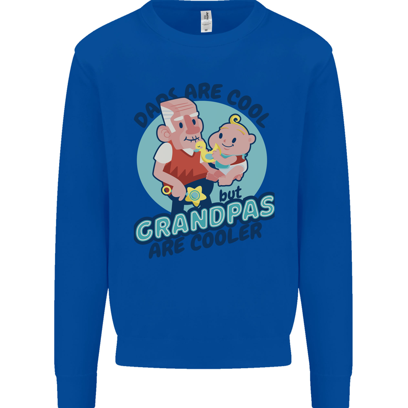 Grandpas are Cooler Grandparents Day Mens Sweatshirt Jumper Royal Blue