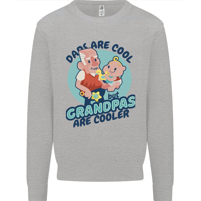 Grandpas are Cooler Grandparents Day Mens Sweatshirt Jumper Sports Grey