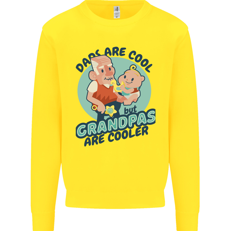 Grandpas are Cooler Grandparents Day Mens Sweatshirt Jumper Yellow