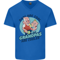 Grandpas are Cooler Grandparents Day Mens V-Neck Cotton T-Shirt Royal Blue