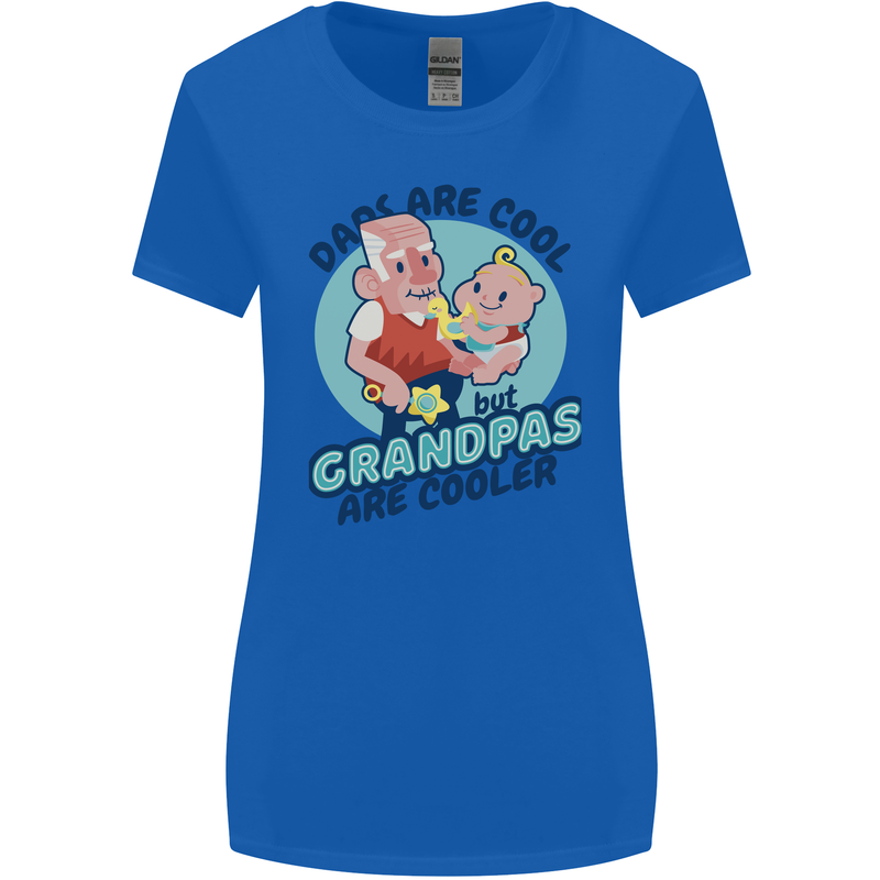 Grandpas are Cooler Grandparents Day Womens Wider Cut T-Shirt Royal Blue