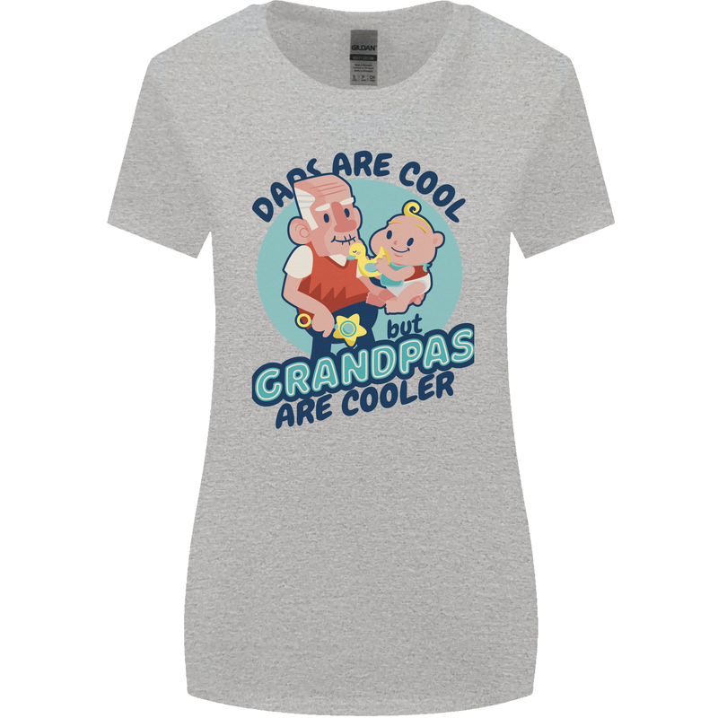 Grandpas are Cooler Grandparents Day Womens Wider Cut T-Shirt Sports Grey