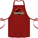Grandpasaurus Funny Grandpa Grandad Cotton Apron 100% Organic Maroon