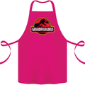 Grandpasaurus Funny Grandpa Grandad Cotton Apron 100% Organic Pink