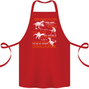 Grandson You Are My Favourite Dinosaur Cotton Apron 100% Organic Red